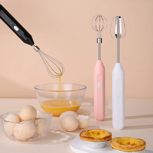 Sistema Batidor Inalámbrico Multiusos | Batidora de Mano Compacta con Espumador de Leche y Agitación Automática para Repostería, Café y Nata