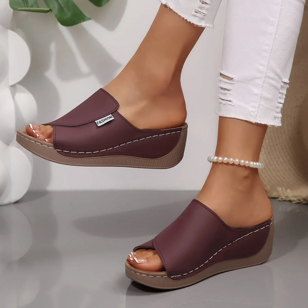 Women's Wedge Slide Sandals – Comfortable Summer Platform Slippers