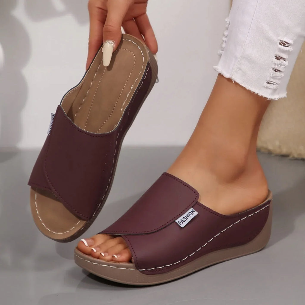 Women's Wedge Slide Sandals – Comfortable Summer Platform Slippers
