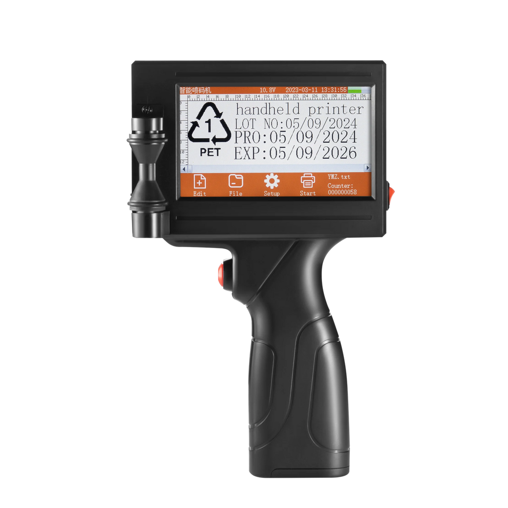 YS300 12.7mm Handheld Inkjet Printer – Portable Date Code & Expiry Date Coding Machine for Labels & Cartons