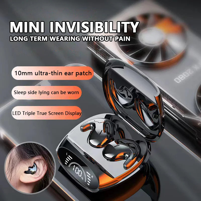 VIVO Sleep Invisible Earbuds Tiny Headphones Hidden Noise Cancelling Wireless Headsets Sports Stereo Bluetooth 5.3 Earphone