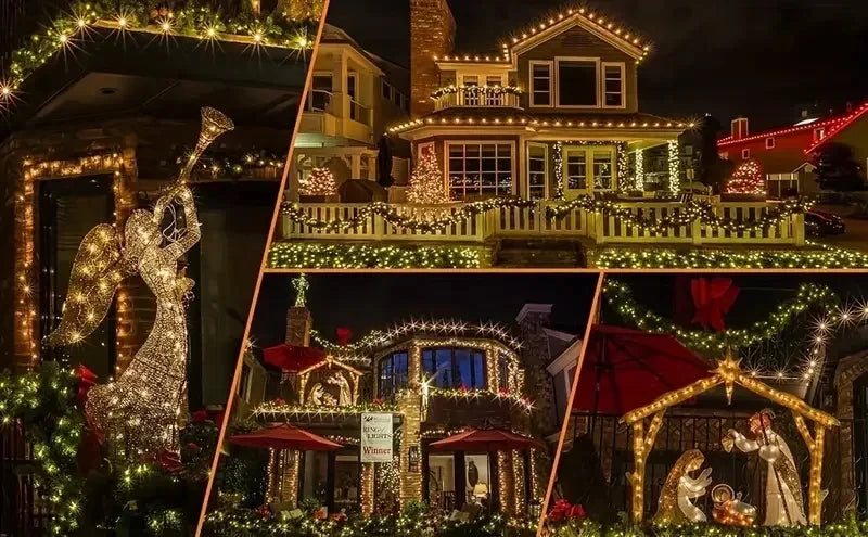 Solar Fairy Lights Outdoor – Waterproof Garden String Lights with 8 Light Modes