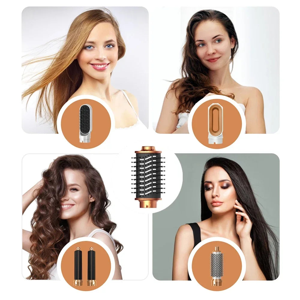Sèche-cheveux professionnel et outil de coiffage à air chaud 6-en-1