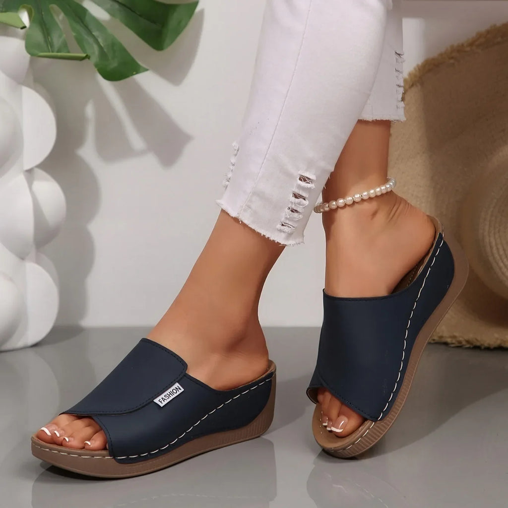 Women's Wedge Slide Sandals – Comfortable Summer Platform Slippers