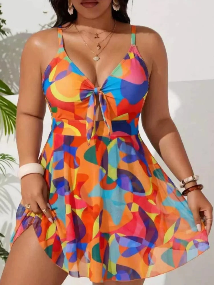 Bikini de talle alto de talla grande para mujer, traje de baño Push Up de talla grande 2026, verano, mujer, traje de baño de talla grande con control de abdomen, conjuntos de bikini