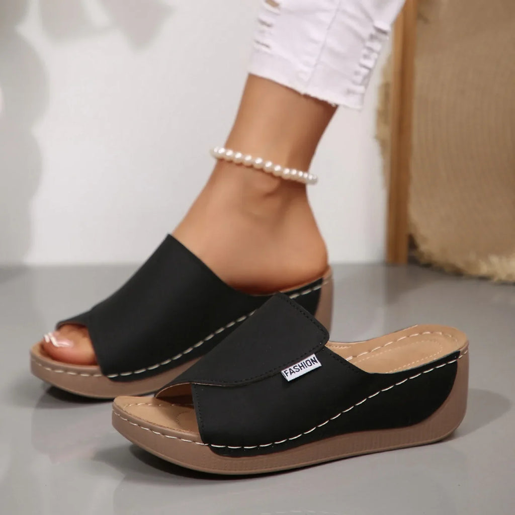 Women's Wedge Slide Sandals – Comfortable Summer Platform Slippers