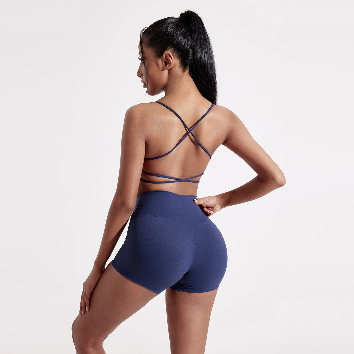 Brassière de sport femme dos croisé – Haut de fitness et yoga haute résistance avec coussinets de poitrine
