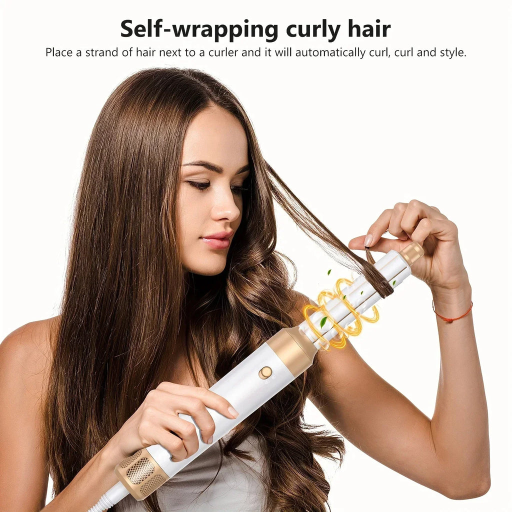 Sèche-cheveux professionnel 7-en-1 et brosse soufflante multi-coiffage – Moteur haute vitesse, technologie à ions négatifs
