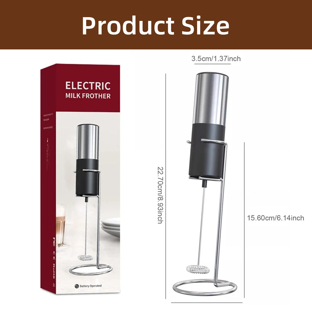 Espumador de leche eléctrico Batidor mezclador para café, mezclador de bebidas portátil eléctrico mini espumador a pilas