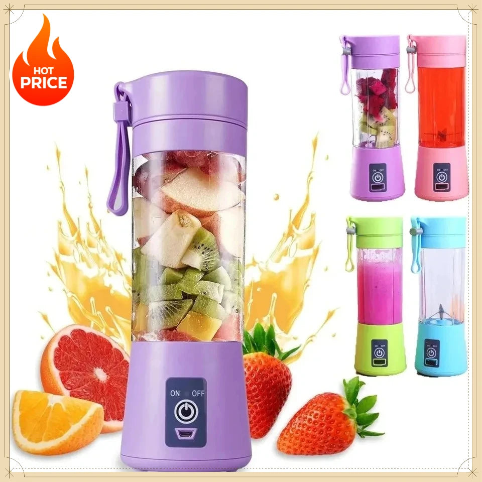 Nuevo exprimidor eléctrico portátil, mini licuadora recargable, batidora de frutas, máquina para hacer batidos para el hogar y la cocina