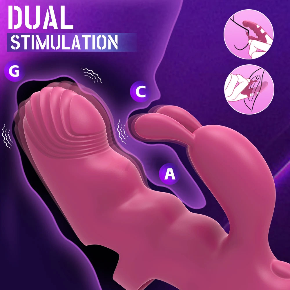 Finger Vibrator Heating G Spot Fast Orgasm Vagina Clitoris Clit Nipple Stimulator for Women Female Sex Toy Adult Goods