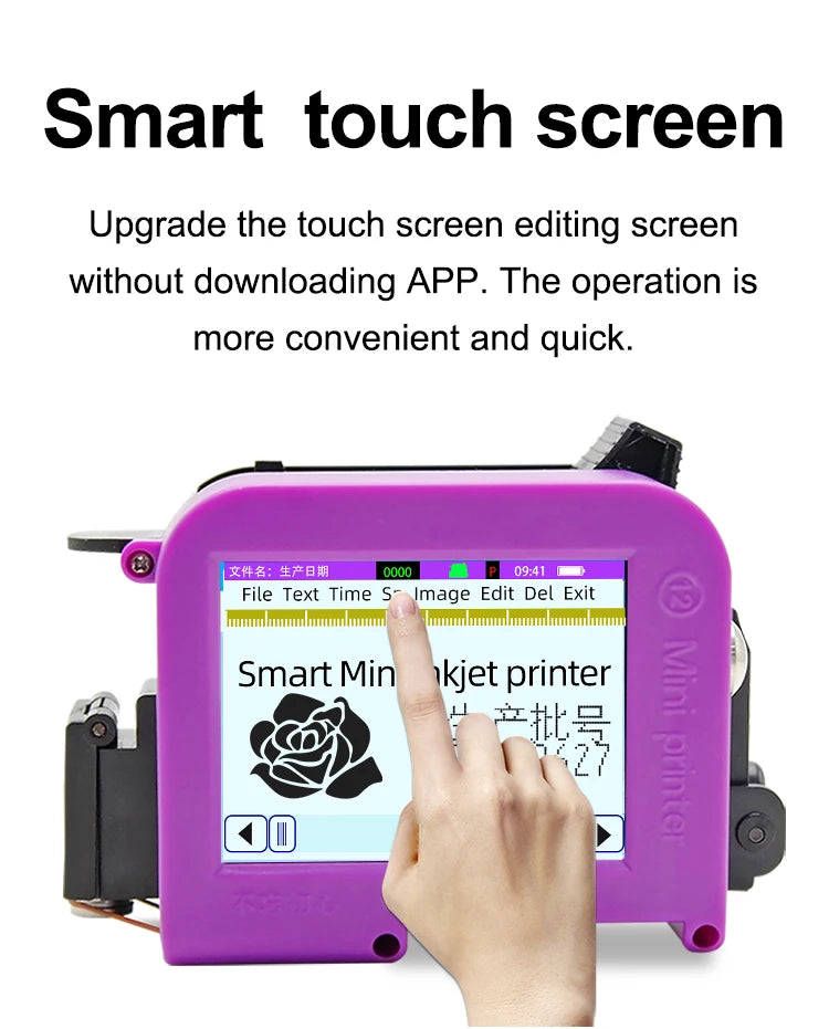 Small Portable Handheld Inkjet Label Printer QR Code Logo Date Text Intelligent Printing Equipment Metal Plastic Permanent Color