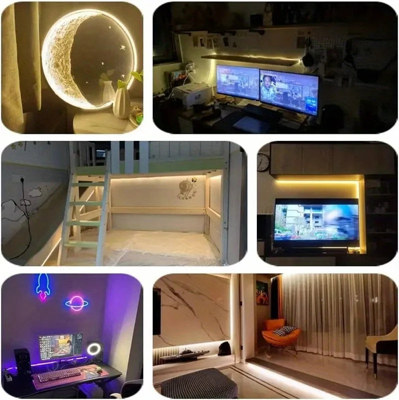 USB LED Neon Light Strip 5V – Dimmable Touch Sensor Waterproof