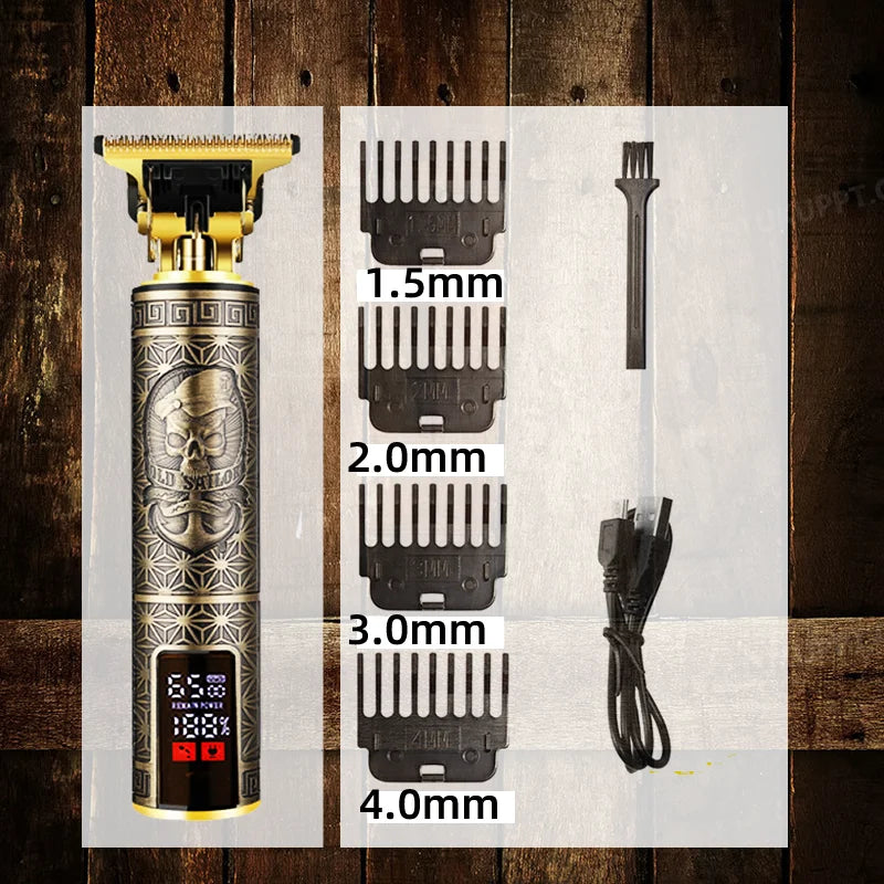 T9 Electric Hair Clipper & Beard Trimmer for Men – Professional Rechargeable Barber Shaving Machine