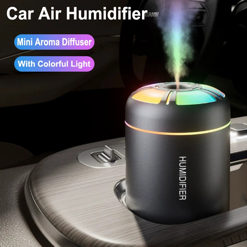 Diffuseur d'arômes et humidificateur USB 180 ml – Brumisateur d'huiles essentielles avec lumières d'ambiance colorées