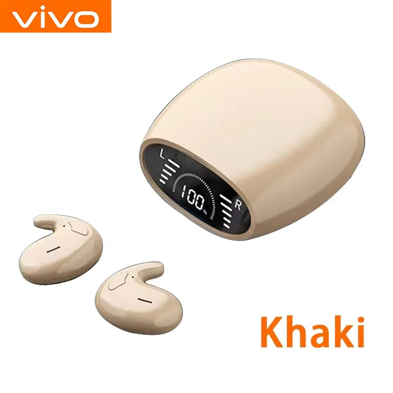 VIVO Sleep Invisible Earbuds Tiny Headphones Hidden Noise Cancelling Wireless Headsets Sports Stereo Bluetooth 5.3 Earphone