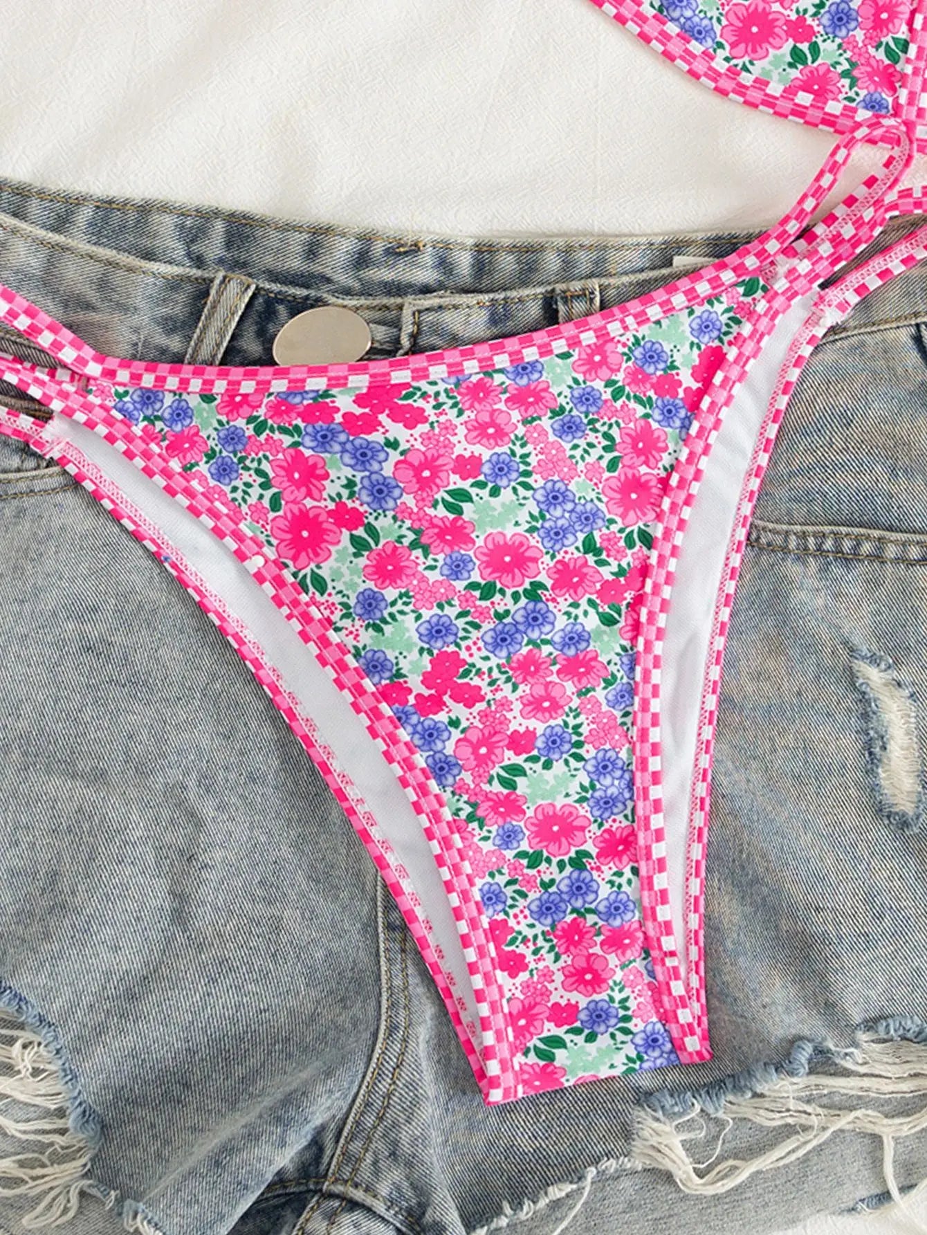 "Conjunto de bikini sin tirantes nuevo 2025 - Traje de baño sexy de dos piezas con espalda descubierta y lazo frontal para mujer"