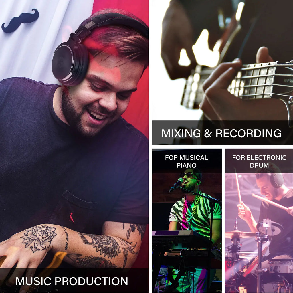 OneOdio Pro Wired Studio Headphones – Over Ear DJ & Gaming Headset with Microphone