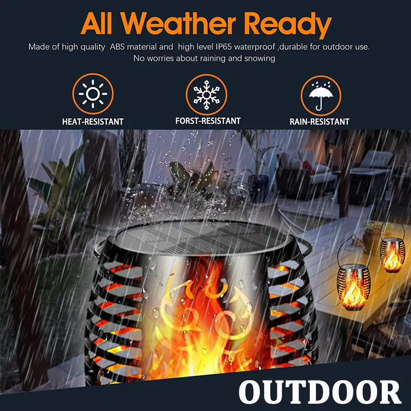 96 LED Solar Torch Lights – Waterproof Flickering Flame Garden & Patio Lights