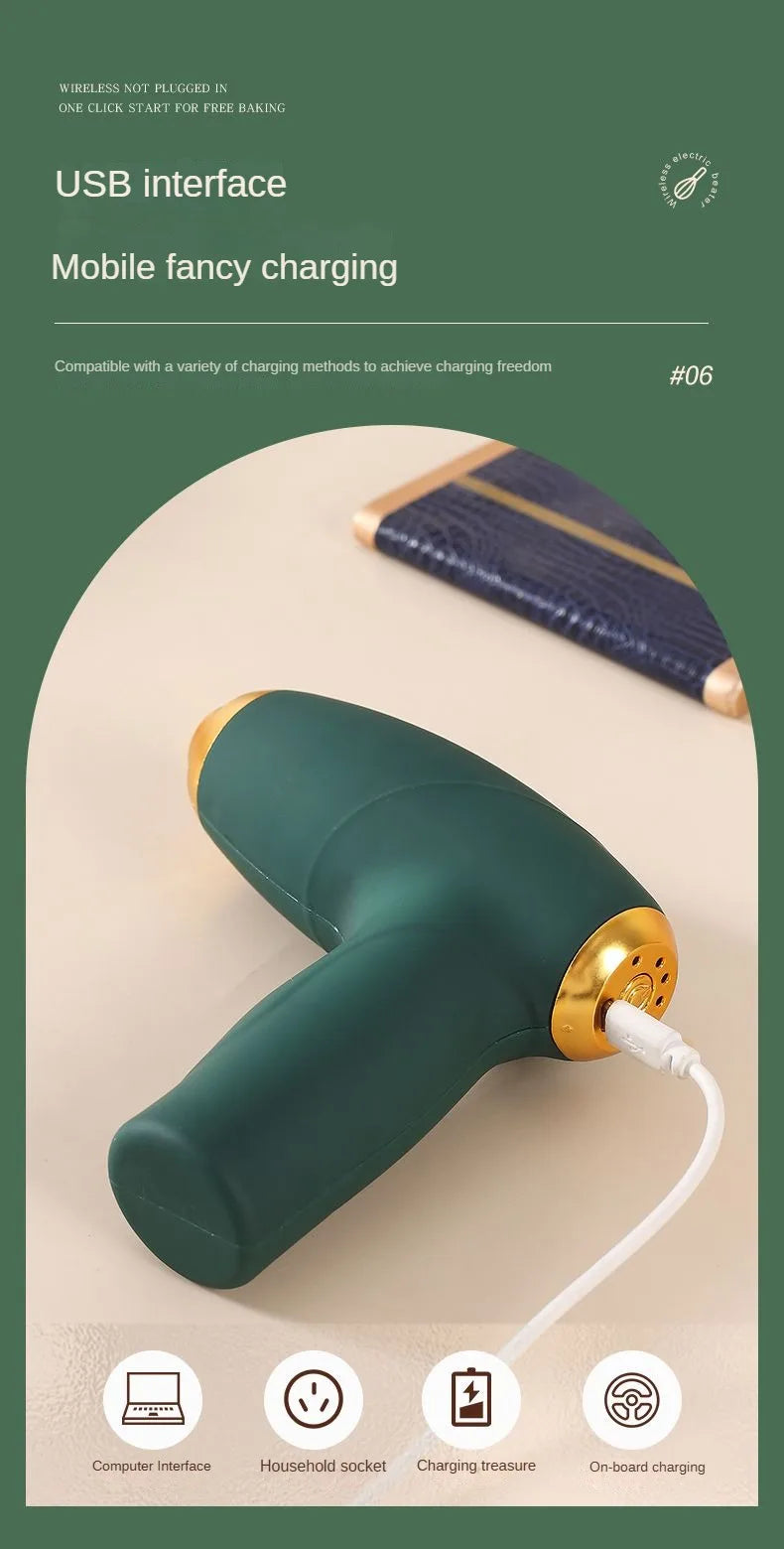 Batidora eléctrica inalámbrica para crema, mezclador eléctrico recargable de 3 velocidades para masa, batidor de huevos, herramienta de cocina, batidora de alimentos