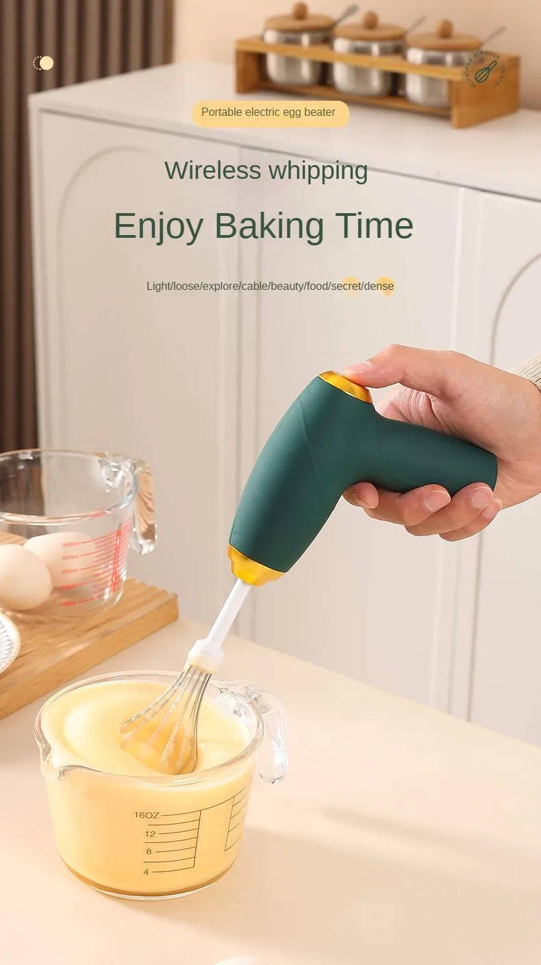 Batidora eléctrica inalámbrica para crema, mezclador eléctrico recargable de 3 velocidades para masa, batidor de huevos, herramienta de cocina, batidora de alimentos