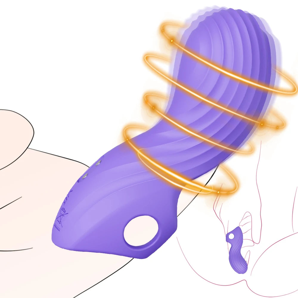 Finger Vibrator Heating G Spot Fast Orgasm Vagina Clitoris Clit Nipple Stimulator for Women Female Sex Toy Adult Goods
