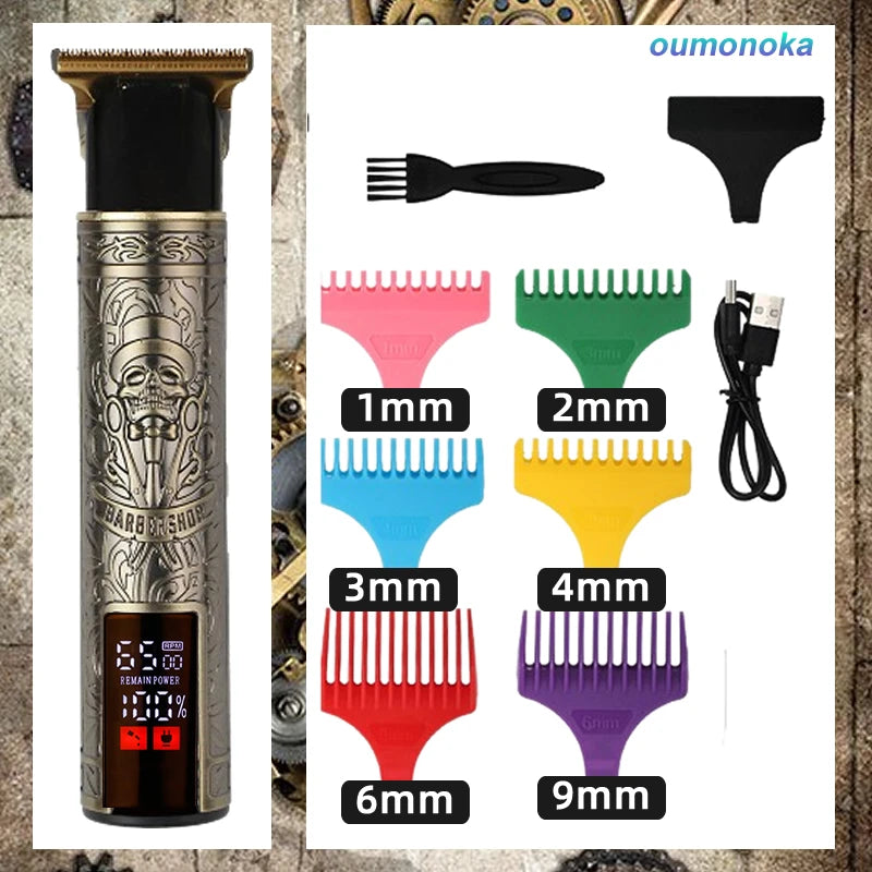 T9 Electric Hair Clipper & Beard Trimmer for Men – Professional Rechargeable Barber Shaving Machine