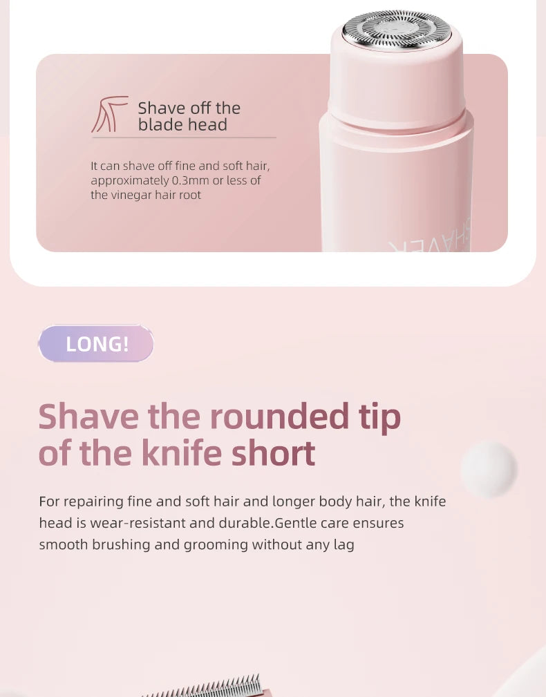 Women Electric Epilator – Rechargeable Dual Head Hair Removal Device for Body Grooming & Smooth Skin Care