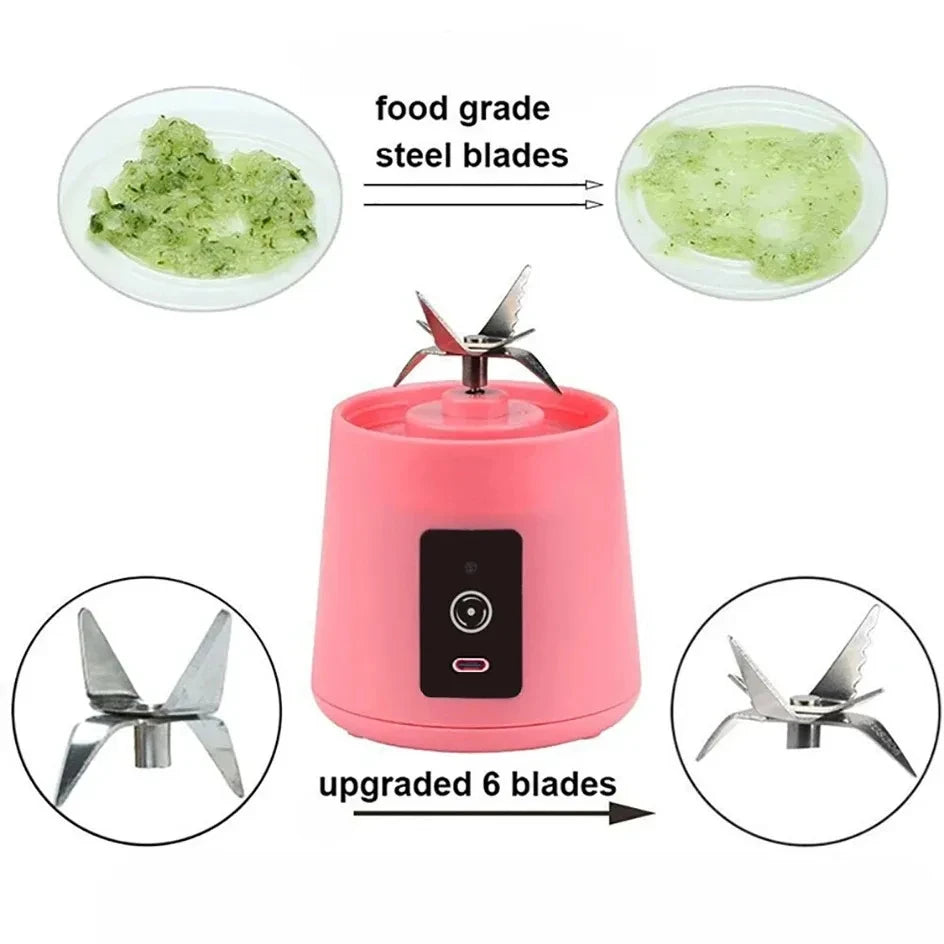 Nuevo exprimidor eléctrico portátil, mini licuadora recargable, batidora de frutas, máquina para hacer batidos para el hogar y la cocina