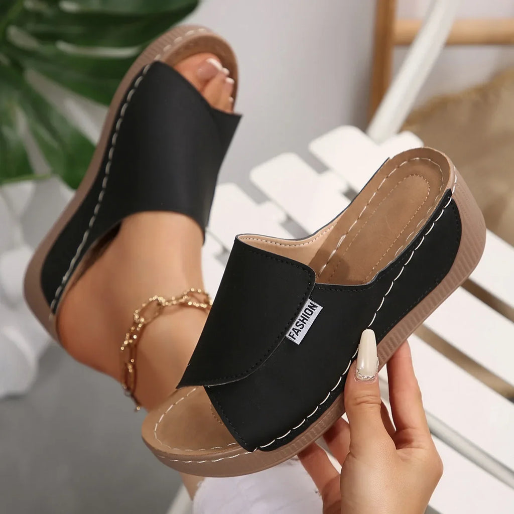 Women's Wedge Slide Sandals – Comfortable Summer Platform Slippers