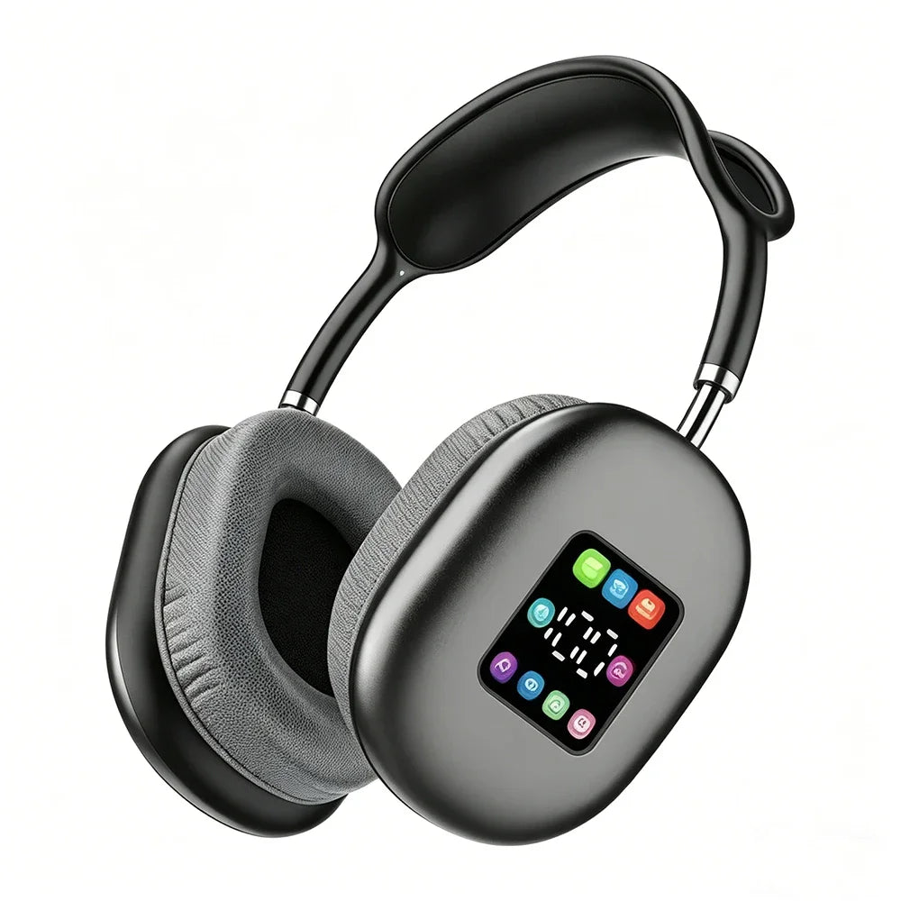 KEBIDUMEI Bluetooth 5.3 Wireless Headphones – ANC HiFi Stereo Over-Ear Headset with LED Display & FM Radio