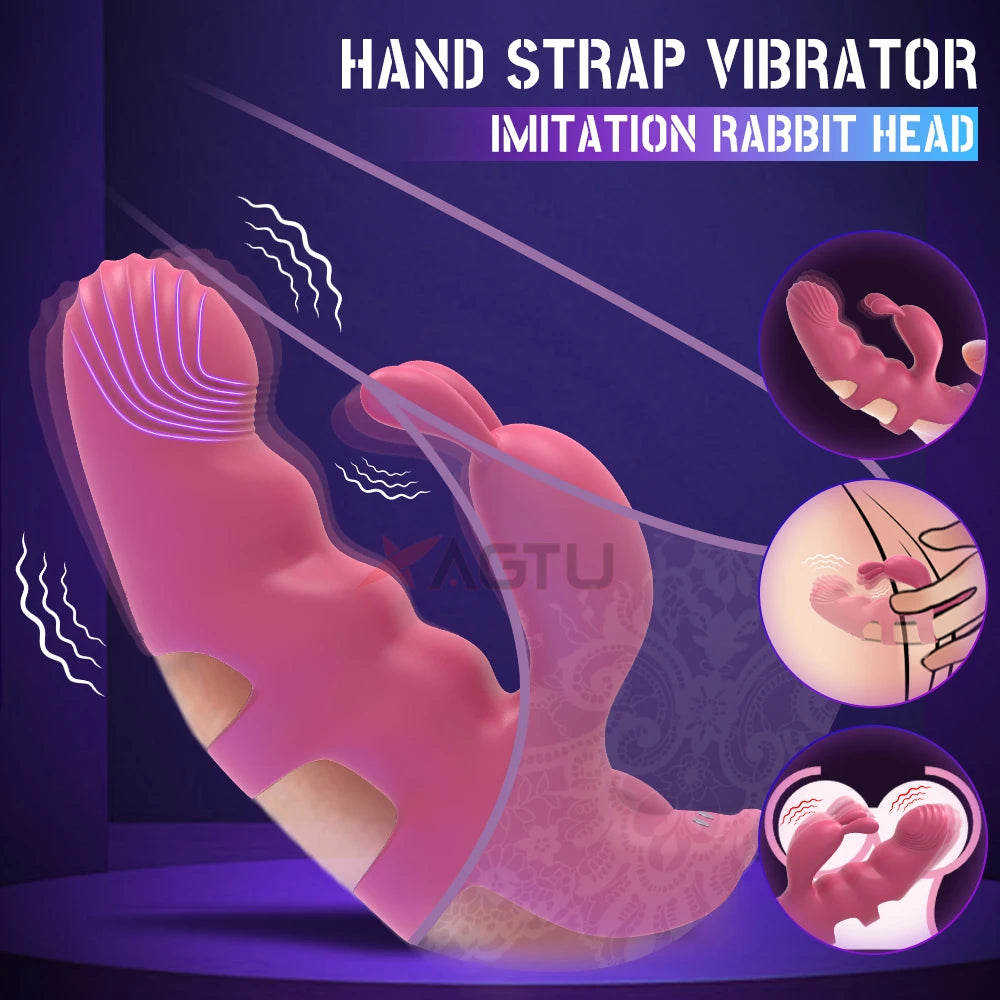 Finger Vibrator Heating G Spot Fast Orgasm Vagina Clitoris Clit Nipple Stimulator for Women Female Sex Toy Adult Goods