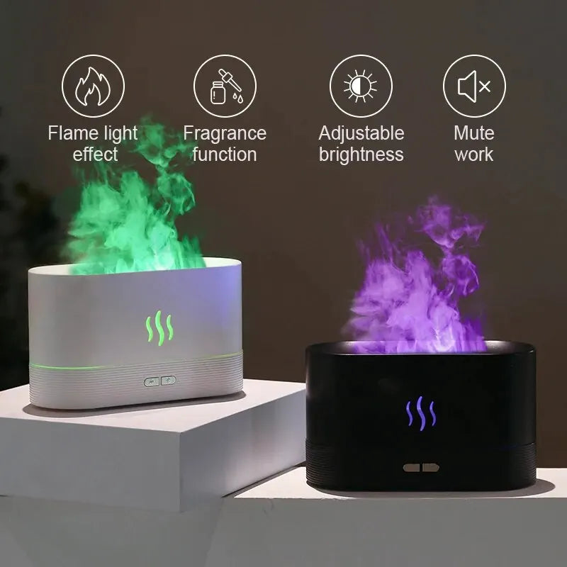 Flame Aroma Diffuser & Cool Mist Humidifier — 180ml