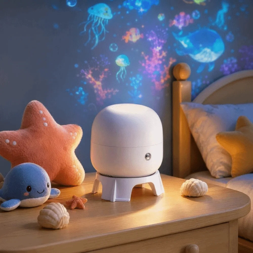 360° Ocean Projector Lamp – Rotating Ambient Night Light