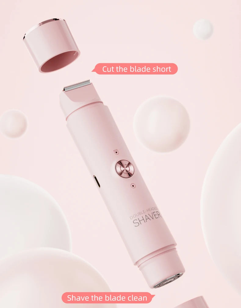 Women Electric Epilator – Rechargeable Dual Head Hair Removal Device for Body Grooming & Smooth Skin Care