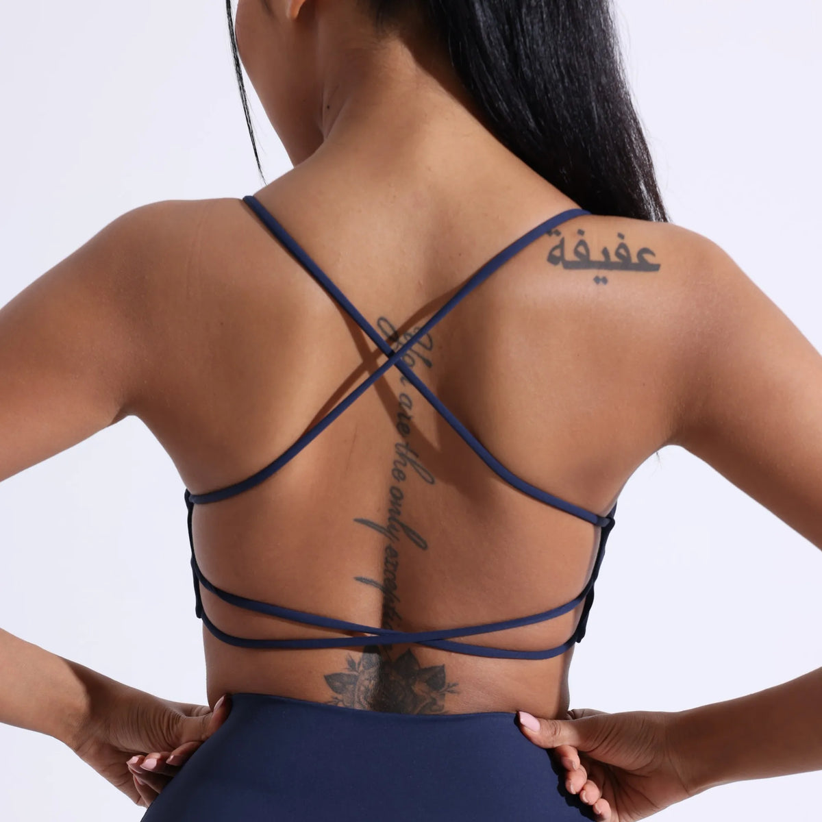 Brassière de sport femme dos croisé – Haut de fitness et yoga haute résistance avec coussinets de poitrine