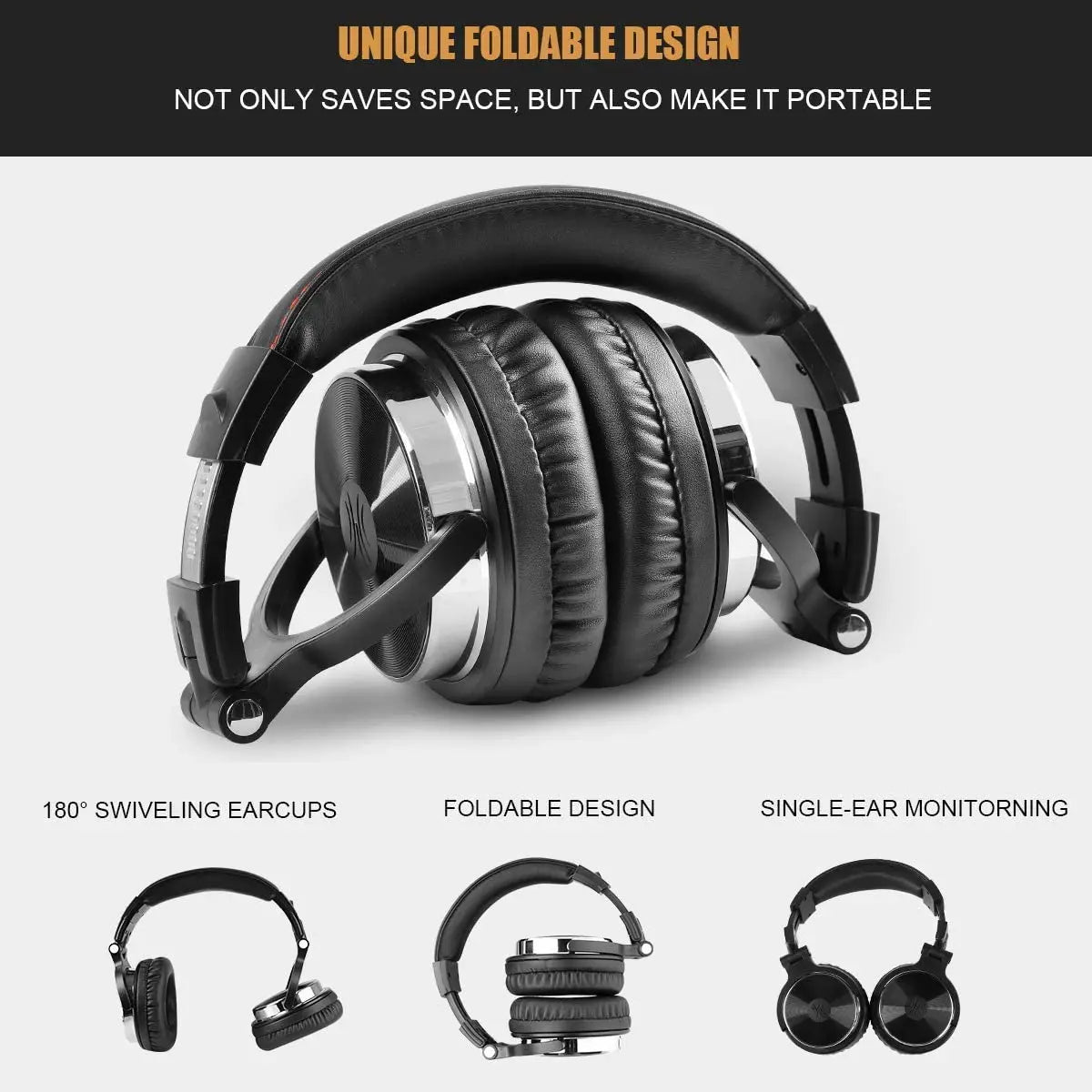 OneOdio Pro Wired Studio Headphones – Over Ear DJ & Gaming Headset with Microphone