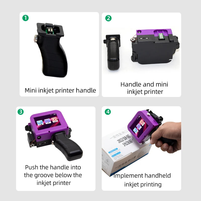 Small Portable Handheld Inkjet Label Printer QR Code Logo Date Text Intelligent Printing Equipment Metal Plastic Permanent Color