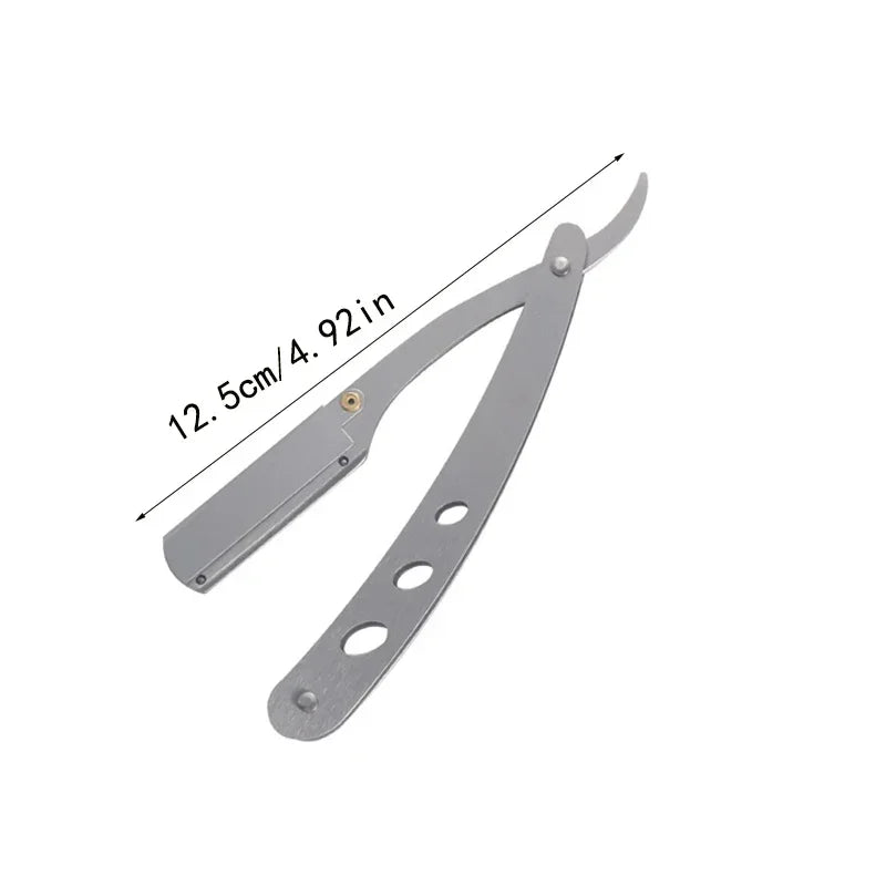 Professional Folding Straight Razor for Men – Stainless Steel Barber Shaving Razor with Blade for Beard Grooming