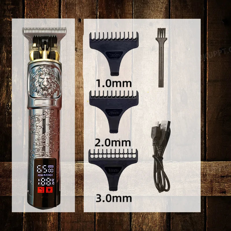 T9 Electric Hair Clipper & Beard Trimmer for Men – Professional Rechargeable Barber Shaving Machine