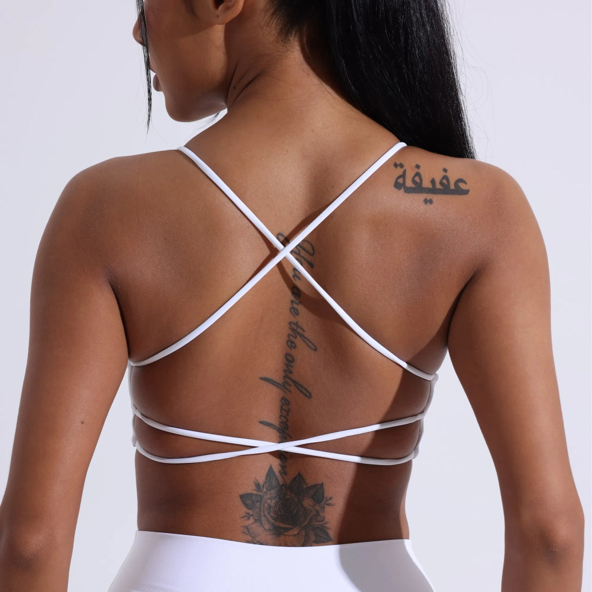 Brassière de sport femme dos croisé – Haut de fitness et yoga haute résistance avec coussinets de poitrine