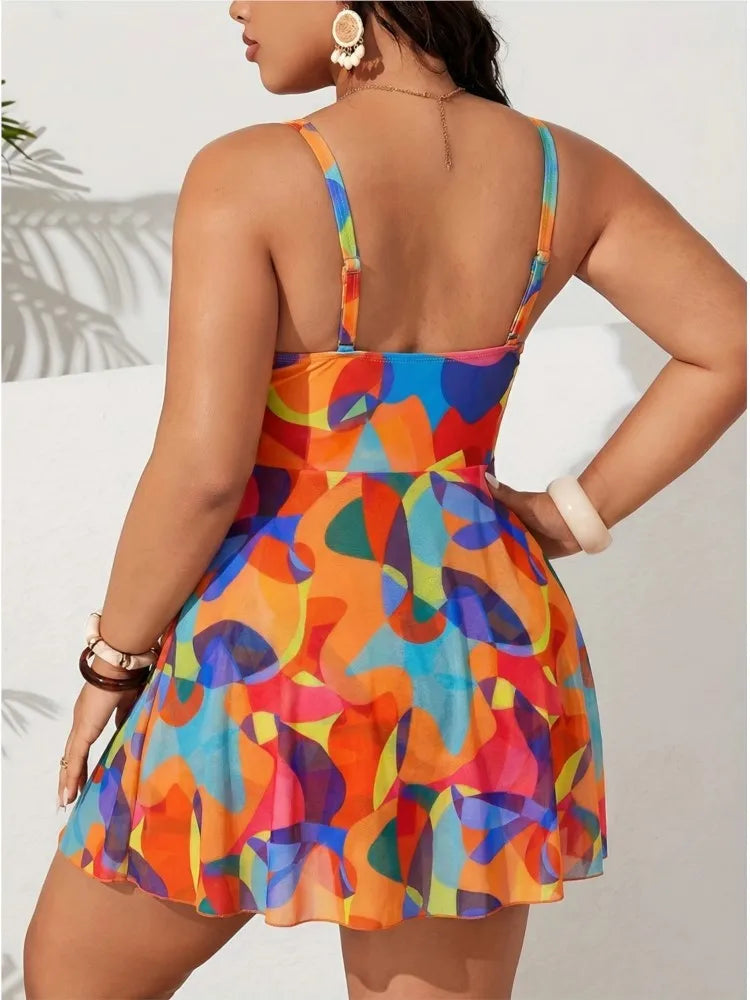 Bikini de talle alto de talla grande para mujer, traje de baño Push Up de talla grande 2026, verano, mujer, traje de baño de talla grande con control de abdomen, conjuntos de bikini