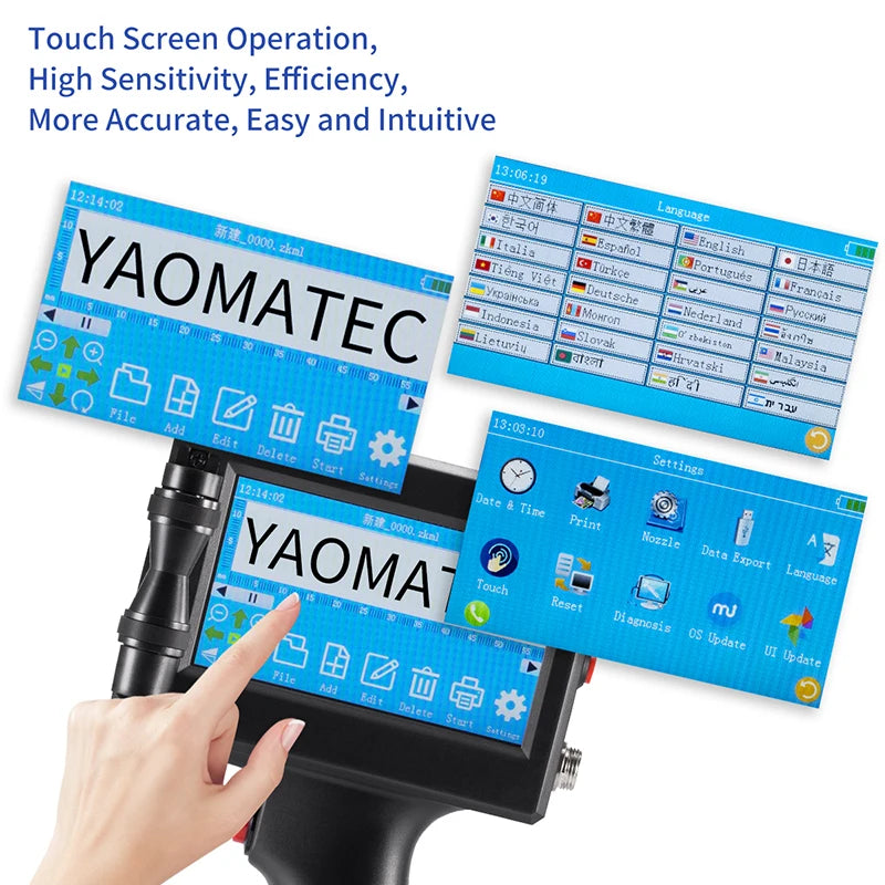 YS300 12.7mm Handheld Inkjet Printer – Portable Date Code & Expiry Date Coding Machine for Labels & Cartons