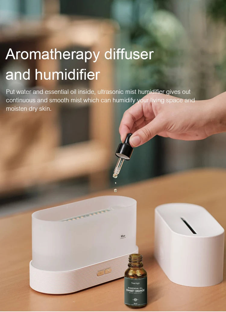 Flame Aroma Diffuser & Cool Mist Humidifier — 180ml
