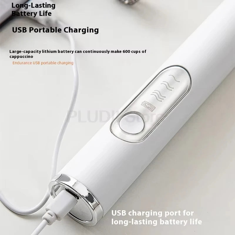 Batidora eléctrica USB, espumador de leche y café de mano, licuadora portátil de 3 velocidades, para hacer mantequilla, herramienta de cocina, mezclador de ingredientes