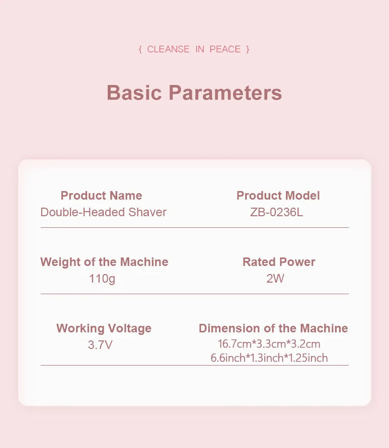Women Electric Shaver – 2-in-1 Body Hair Remover & Bikini Trimmer for Legs, Underarm & Sensitive Areas