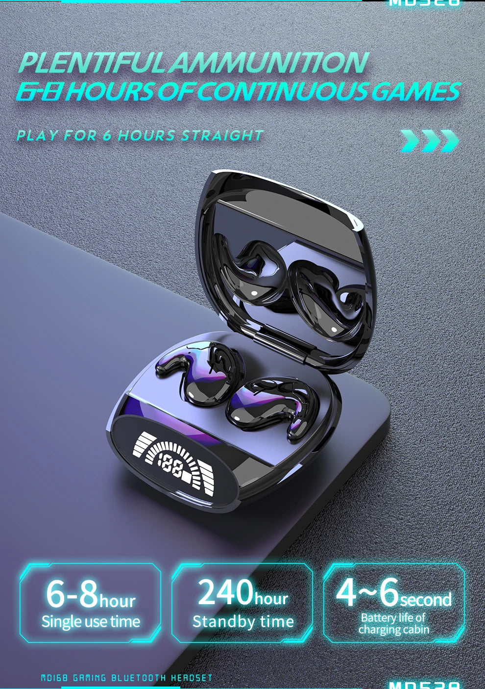 VIVO Sleep Invisible Earbuds Tiny Headphones Hidden Noise Cancelling Wireless Headsets Sports Stereo Bluetooth 5.3 Earphone