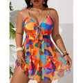 Bikini de talle alto de talla grande para mujer, traje de baño Push Up de talla grande 2026, verano, mujer, traje de baño de talla grande con control de abdomen, conjuntos de bikini