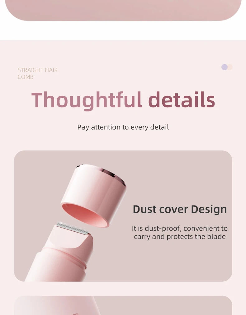 Women Electric Epilator – Rechargeable Dual Head Hair Removal Device for Body Grooming & Smooth Skin Care