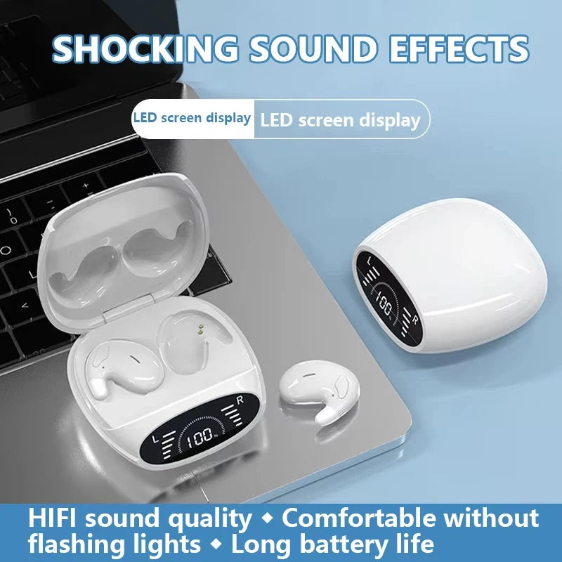 VIVO Sleep Invisible Earbuds Tiny Headphones Hidden Noise Cancelling Wireless Headsets Sports Stereo Bluetooth 5.3 Earphone